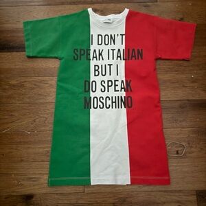 Moschino Tricolor Statement T-Shirt dress size 8